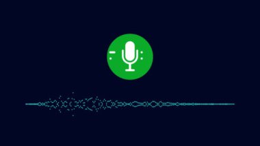 mikrofon simgesi vektör çizim logo şablonu