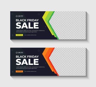 Promosyon Brand Black Friday kapak kapağı afişi, sosyal medya paylaşımı ve web afişi reklam şablonu.