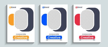 Modern minimalist şirket broşürü ya da kitap kapağı tasarım vektörü şablonu A4 boyutunda. Şirket broşürü kapağı tasarımı, yıllık rapor, katalog, broşür, broşür, poster, broşür, dergi düzeni..