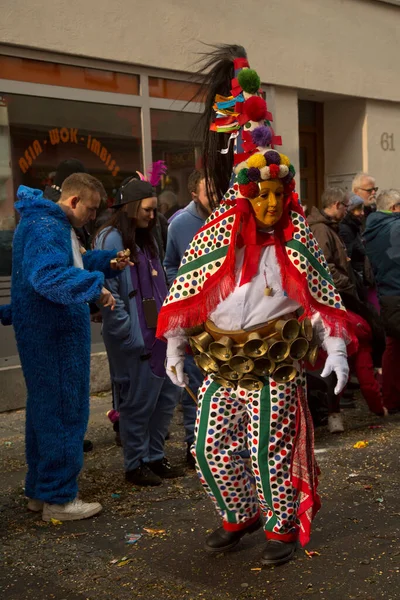 Stuttering Tyskland Januari 2020 Traditionell Maskerad Karnevalsprocession Stuttgart Tyskland — Stockfoto