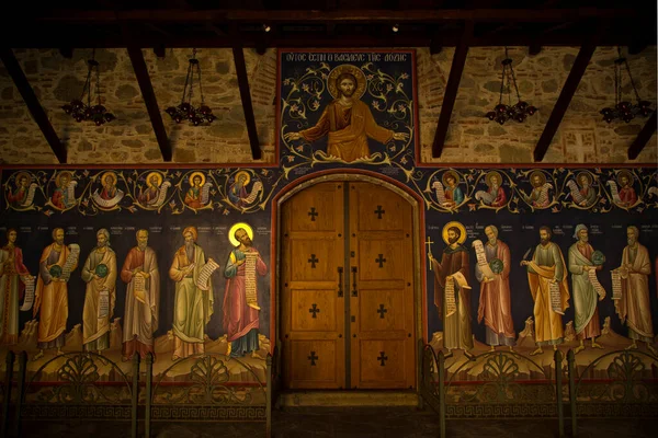 stock image METEORA, GREECE. 22 OCTOBER  2021. Interior of the  Spaso-Preobrazhensky Monastery (Great Meteor), Meteora, Greece.