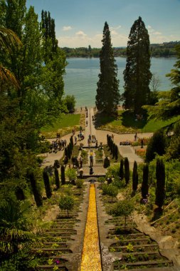 MAINAU, Almanya, 14 Mayıs 2022. Almanya 'nın Mainau Adası' ndaki İtalyan merdiveni. 