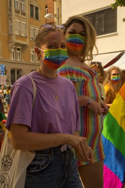 STUTTGART, ALMANY, 31 Temmuz 2021. Stuttgart, Almanya 'da Christopher Caddesi Günü.