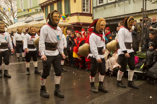 Stuttgart Alemania Enero 2020 Procesión Tradicional Carnaval Enmascarado Stuttgart Alemania — Foto de Stock