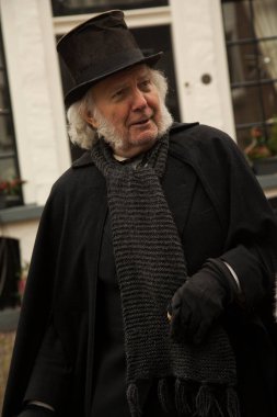 DEVENTER, NEtherlands, 15 ARALIK 2019. Dickens festivali Deventer, Hollanda 'da.