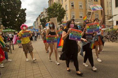 STUTTGART, ALMANY, 31 Temmuz 2021. Stuttgart, Almanya 'da Christopher Caddesi Günü.