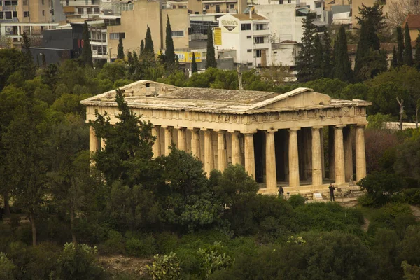 Athens Greece October 2021 Temple Hephaestus Hephaisteion Agora Top Agoraios — Stock Photo, Image