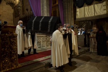 Braga, Porto Riko, 15 Nisan 2022. Portekiz, Braga Katedrali 'nde Paskalya ayini.