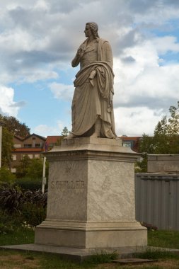 LUDWIGSBURG, GERMANY , 09 SEPTEMBER 2022. Monument to Friedrich Schiller, Ludwigsburg, Germany. clipart