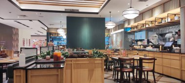 jakarta, Endonezya - 12 Eylül 2023: İmparatorluk mutfağının iç tasarımı