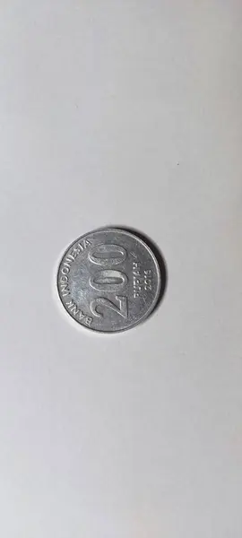Jakarta Indonesia September 2023 200 100 Idr Coin Isolated White — Stock Photo, Image