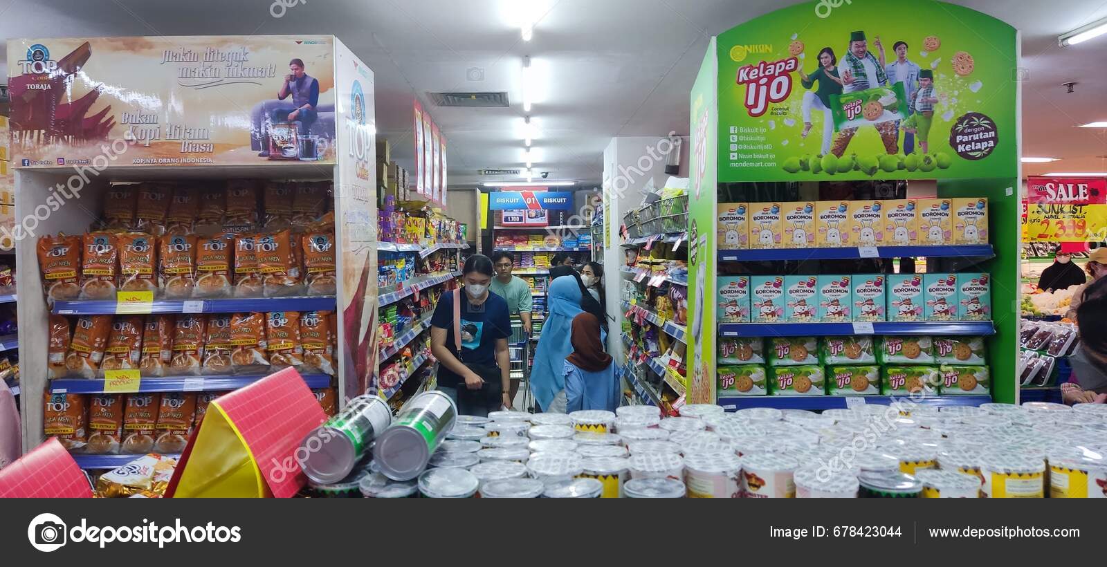 Jakarta Indonesia September 2023 Hari Hari Supermarket Customer Pov
