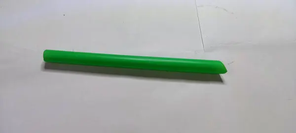 Зеленая Солома Изолированном Белом Фоне — стоковое фото