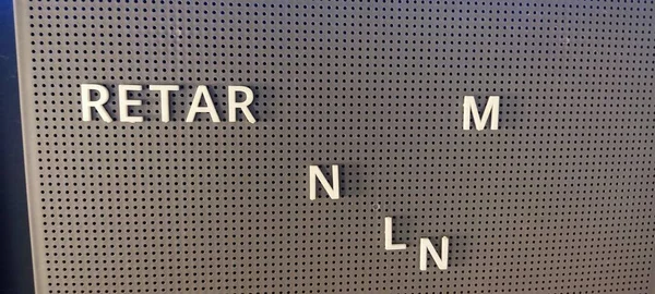 Zeichen Des Wortes Metro Die Bahn Ist Eine Große Zahl — Stockfoto