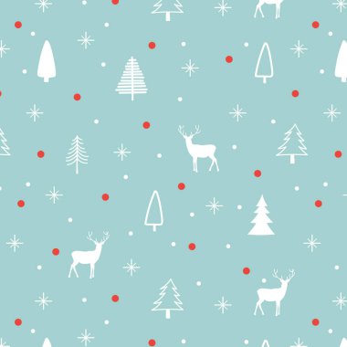 Kış Noel Vektör Deseni Kusursuz
