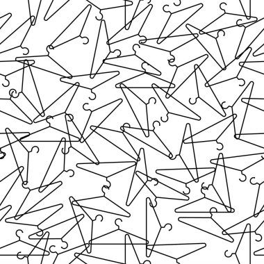 Beyaz arka grup üzerinde soyut Siyah Kumaş Askısı Vektör Grafiksel Şekilsiz Desensiz Desen vektör çizimi