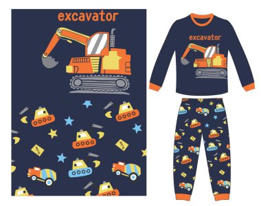 ekskavatör yazdırma vektör sanatı