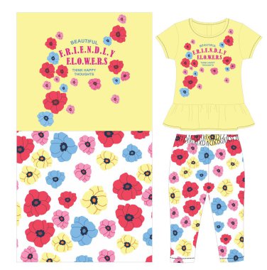 bacaklı çiçek deseni