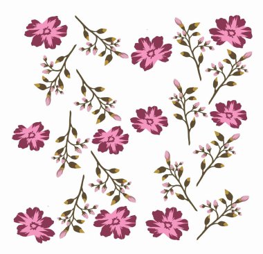 Güzel bir çiçeğin vektör çizimi