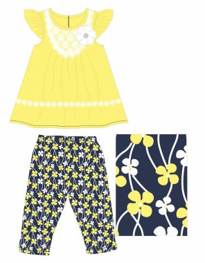 LACE PRINT VECTOR Sanatıyla KIZ BEBEK FROKLARI