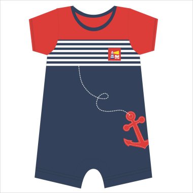 Bebek oğlan kıyafet vektör illüstrasyonu