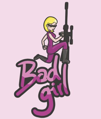  Kötü kızlar vektör sanatını yazdırır