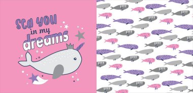 Köpekbalığı rüyaları vektör sanatı yazdırır