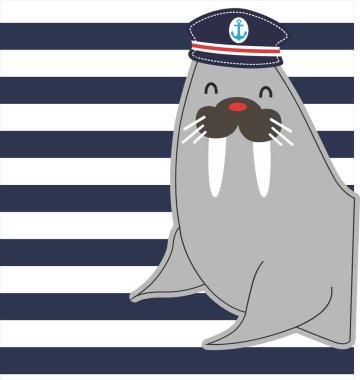 Plaj hayvanları vektör sanatı