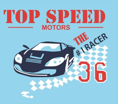 Araba yarışlarının vektör illüstrasyonu.