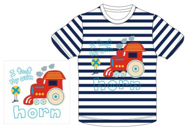 Erkekler oyuncak tren baskı sanatı..