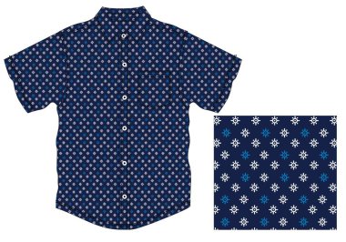 Yılbaşı gömleği ve cebinde kar taneleri