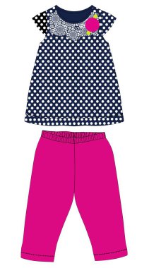 Bebek kız giysileri üzerinde beyaz izole.