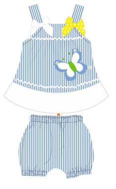 Bebek kıyafetleri seti. Yeni doğan için bebek kıyafetleri. vektör illüstrasyonu