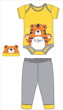 Kaplan giysisi ve erkek tişörtü. Kaplan.