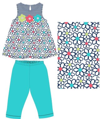 Üstünde taytlar, çiçek desenli pembe baskı vektörü 