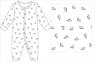 Çocuk kıyafetleri. vektör illüstrasyonu