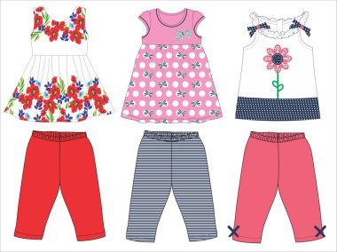 Çocuklar moda kıyafetleri giyer.