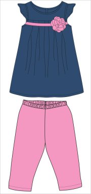 Vektör çizimi. bebek kıyafetleri.