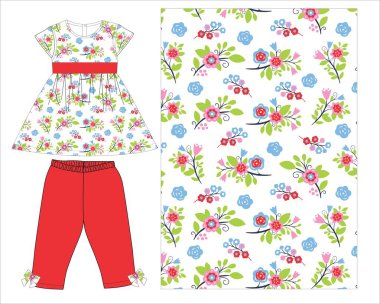 Elbise izi tasarımı. vektör illüstrasyonu.