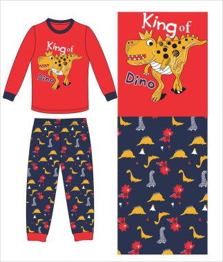 Çocuklar için bir dizi şirin çizgi film dinozoru.