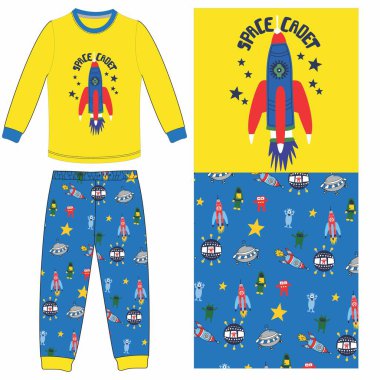 Çocuklar için çocuk kıyafetleri. vektör illüstrasyonu