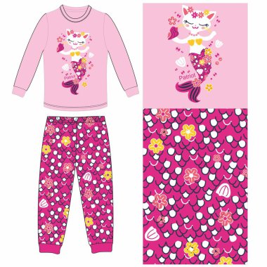 Sevimli kedi kız çizgi filmi