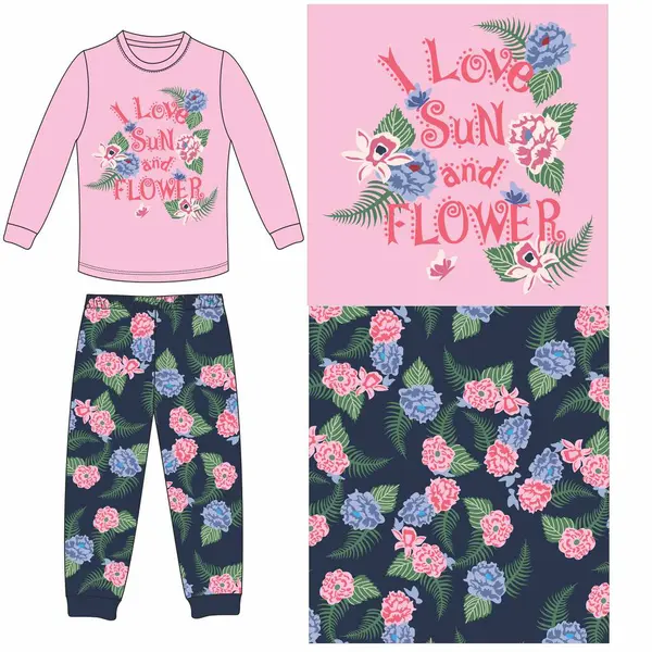 Şirin küçük kız tişört tasarlıyor.