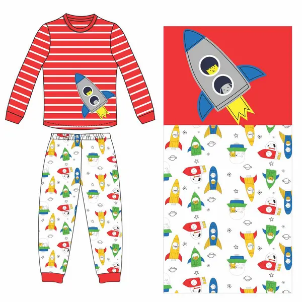 Çocuklar, çocuklar için pijama giyerler. Erkek, kız ve pijama. Çocuklar ve kreşler için sevimli çocuk oyuncakları. vektör illüstrasyonu