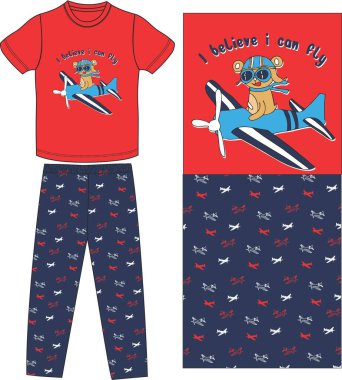 Kusursuz desen, sevimli çocukların olduğu vektör duvar kağıdı, erkek, kız, erkek, erkek, erkek, pijama ve oyuncak..