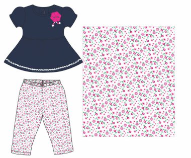 Pembe ve mavi benekli şirin kız..