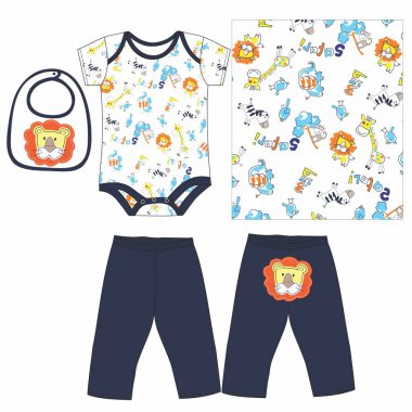 Çocuk giysi seti. Erkek bebek.