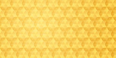 Üçgen desenli altın soyut geometrik arkaplan. Altıgen elementlerin yer aldığı geometrik sıcak arka plan. Birbirine bağlı bal peteği, modern, zarif ve lüks bir soyut tasarım oluştur.