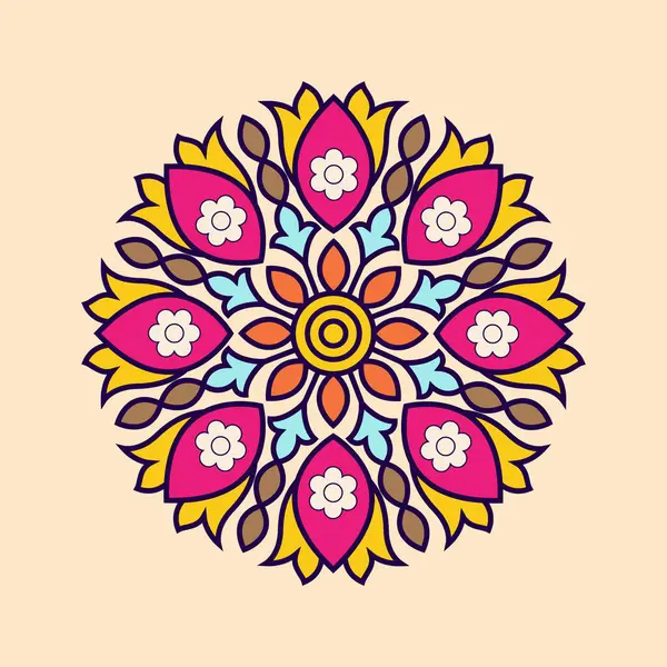 Mandala ile süslenmiş güzel bir kart