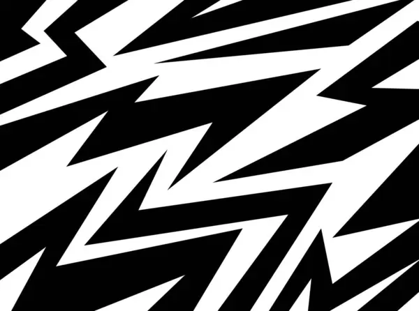 Sivri uçlu ve zikzak çizgisi desenli soyut siyah beyaz arkaplan